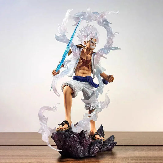 Anime Gear 5 Luffy Action Figure – Lightning Sun God PVC 27cm - Luffy - No Box / 27CM - Anime - 2025 - 1 - Worldwide