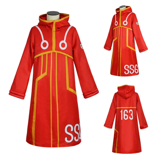 Luffy Egghead Island Cosplay – One Piece 163 Red Robe & Straw Hat Set - Cosplay - Cosplay - 2