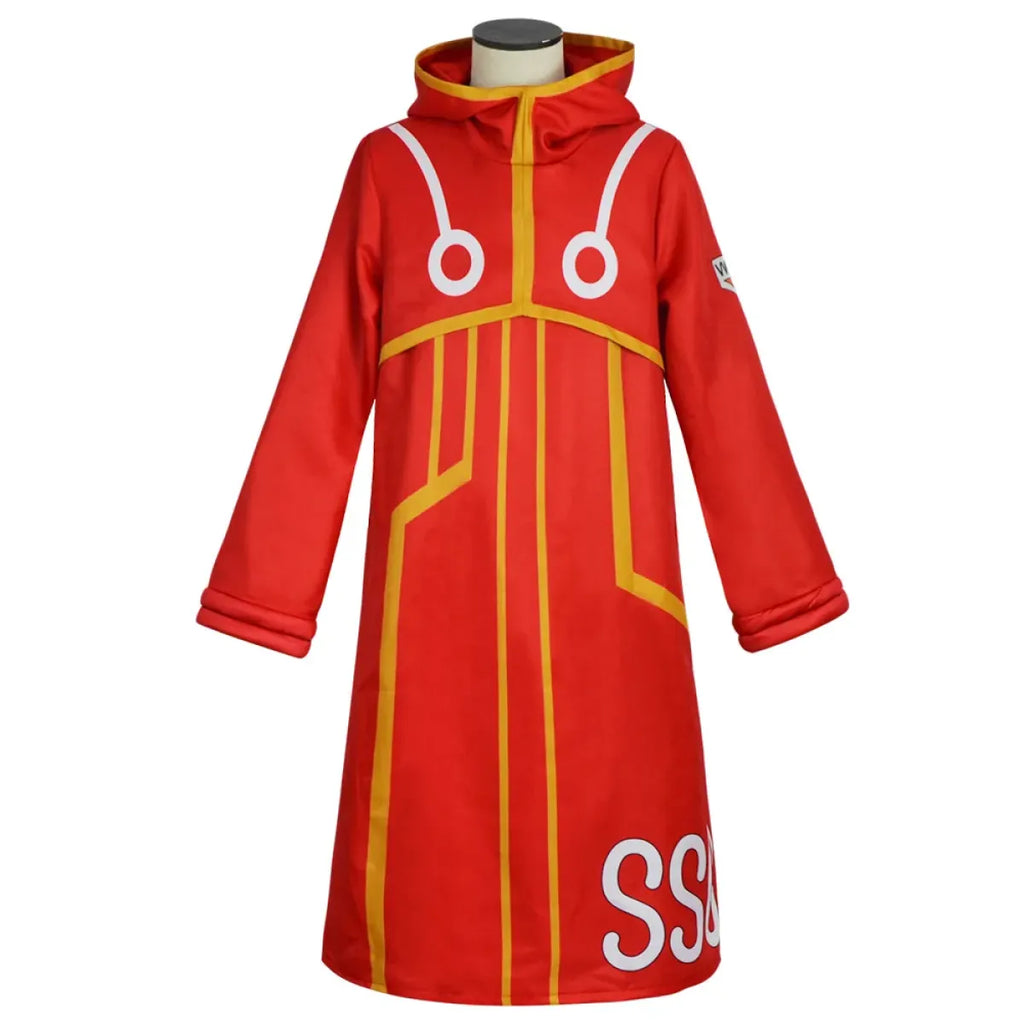 Luffy Egghead Island Cosplay – One Piece 163 Red Robe & Straw Hat Set - Cosplay - Cosplay - 3