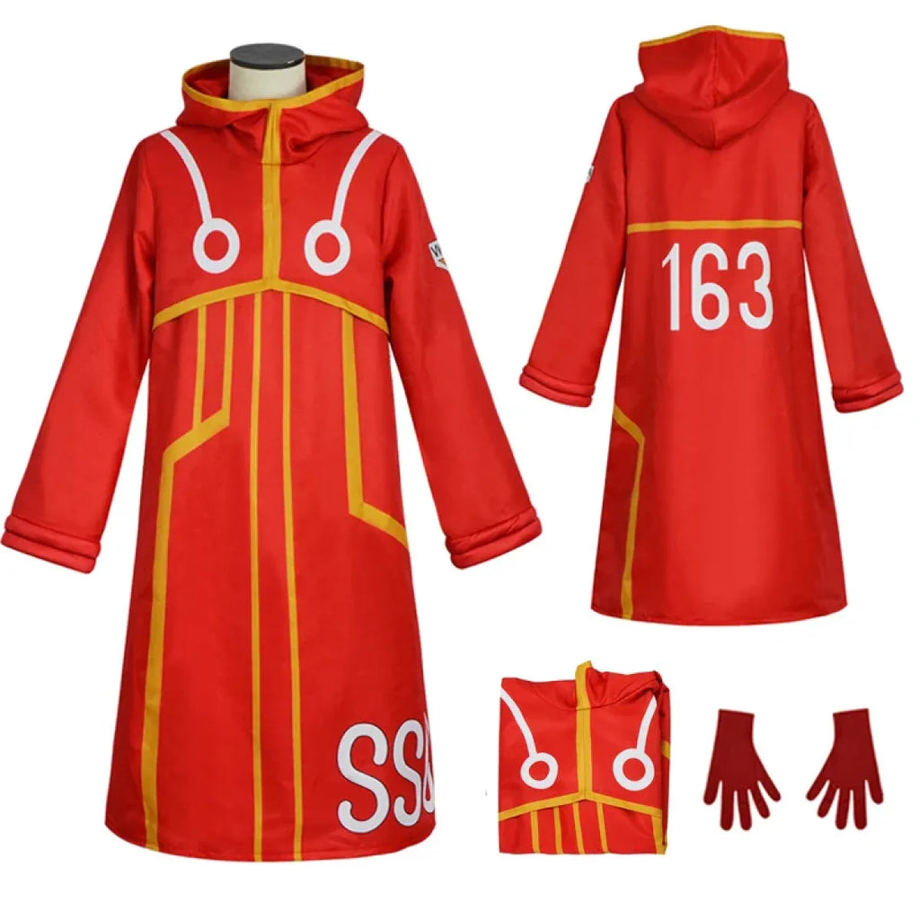 Luffy Egghead Island Cosplay – One Piece 163 Red Robe & Straw Hat Set - Cosplay - Cosplay - 5