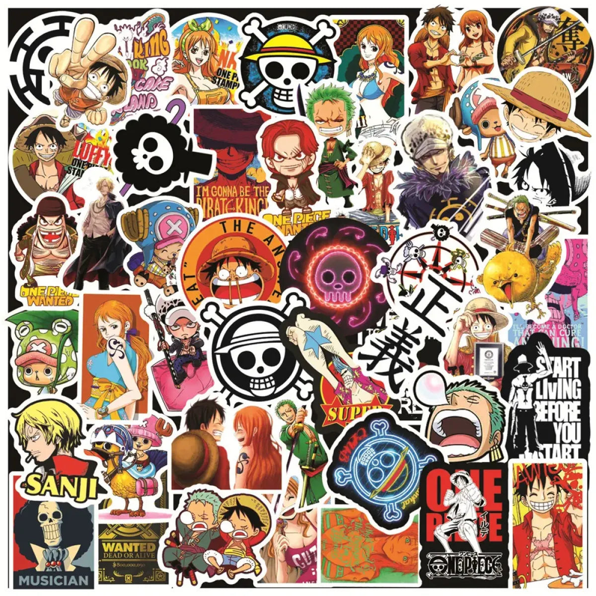 ONE PIECE Stickers - Luffy Zoro Chopper - Anime - 10