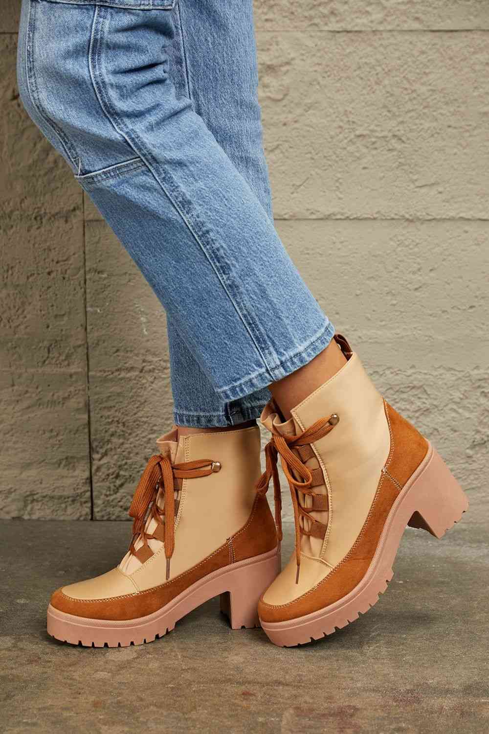 Lace Up Lug Booties - All Products - Shoes - 4 - 2024