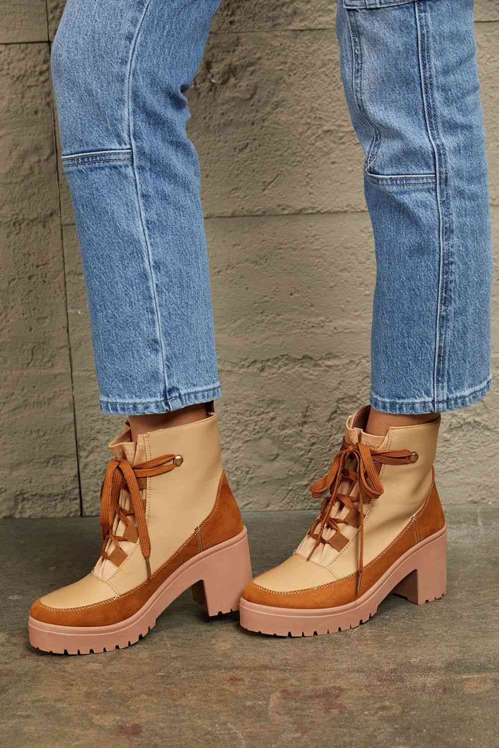 Lace Up Lug Booties - All Products - Shoes - 5 - 2024