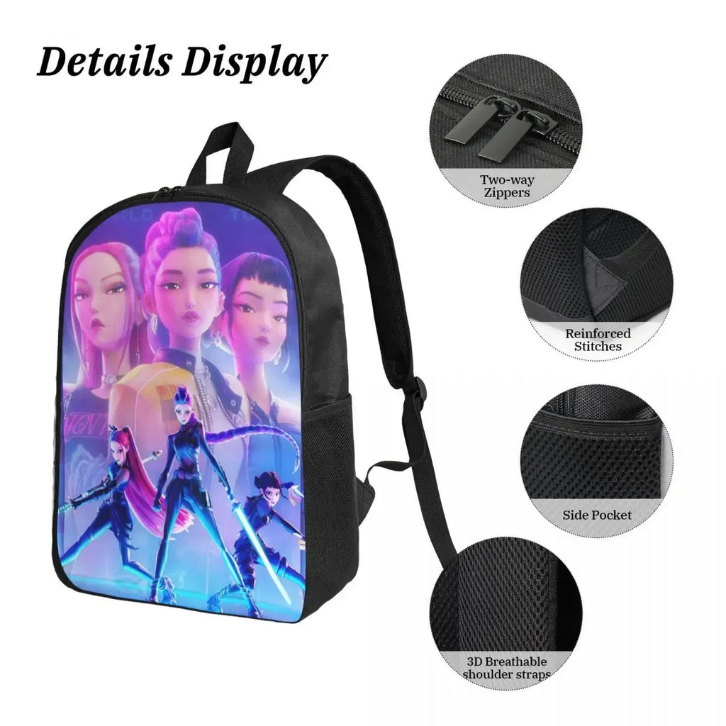Kpop Demon Hunters 3pc School Backpack Set - Women Bags & Wallets - Backpack - 3