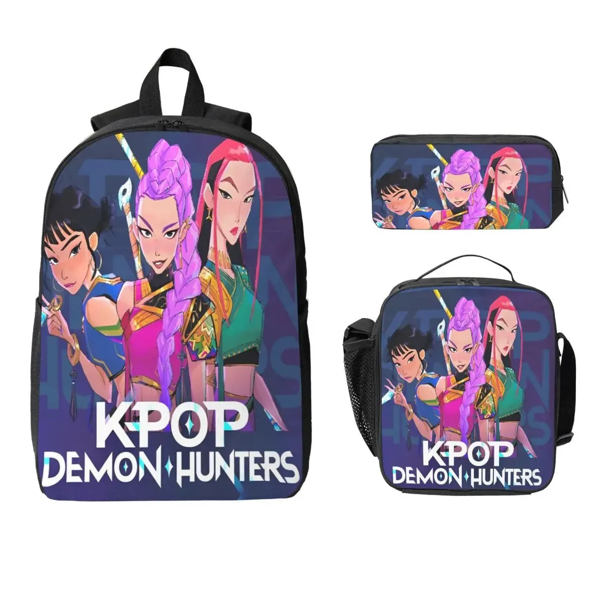 Kpop Demon Hunters 3pc School Backpack Set - Women Bags & Wallets - Backpack - 8