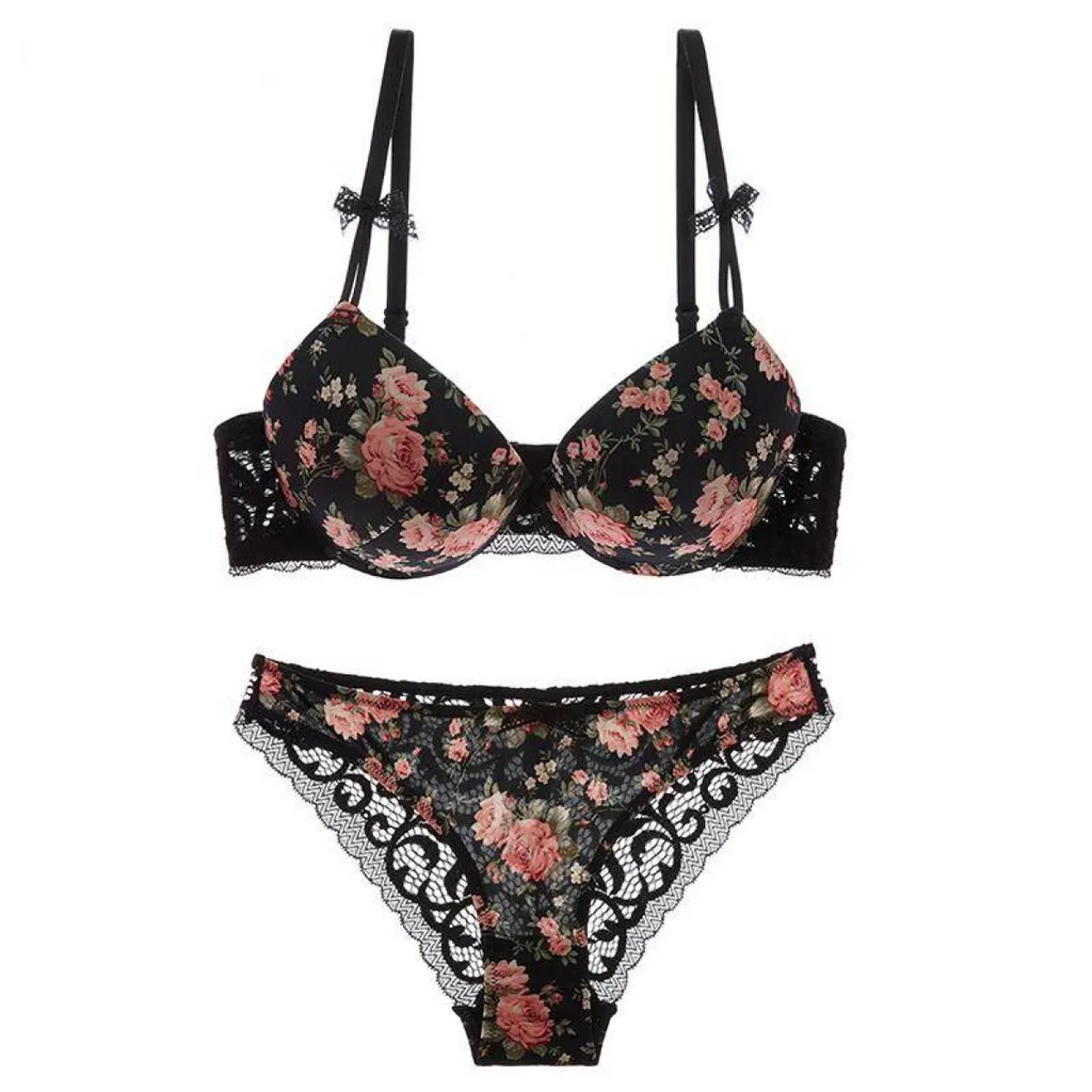 Luxurious Flowery Bra Set - Women’s Clothing & Accessories - 7