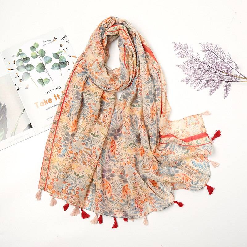 Luxury Aztec Floral Scarves - Women’s Clothing & Accessories - Scarves - 13 - 2024