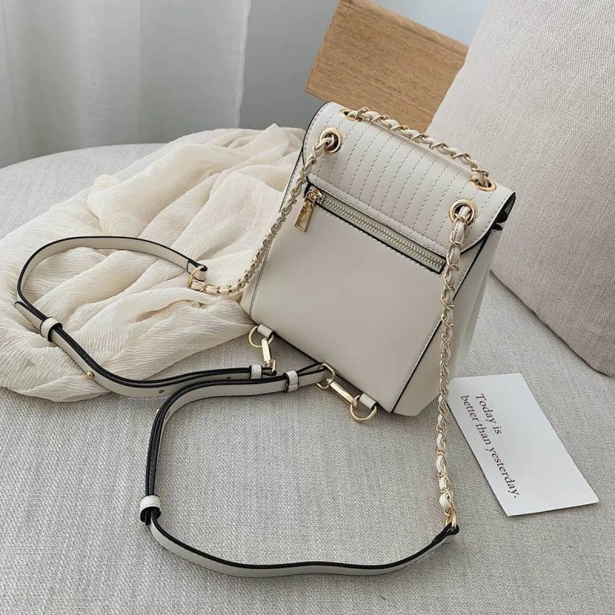 Chain Detail Backpack - Women Bags & Wallets - 6