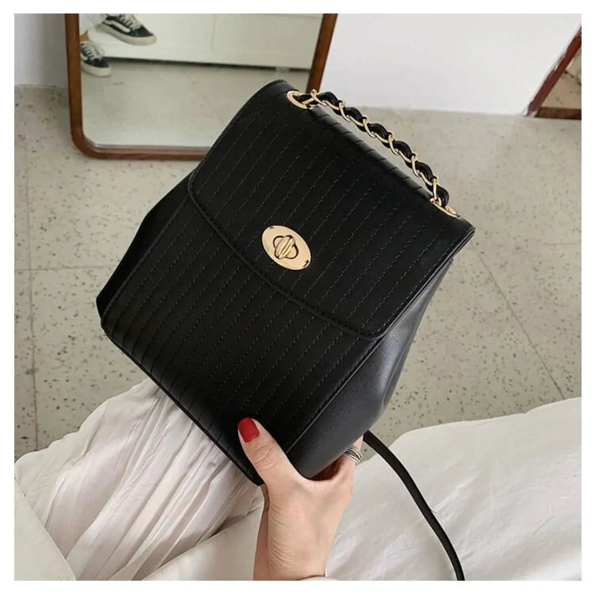 Chain Detail Backpack - Women Bags & Wallets - 24