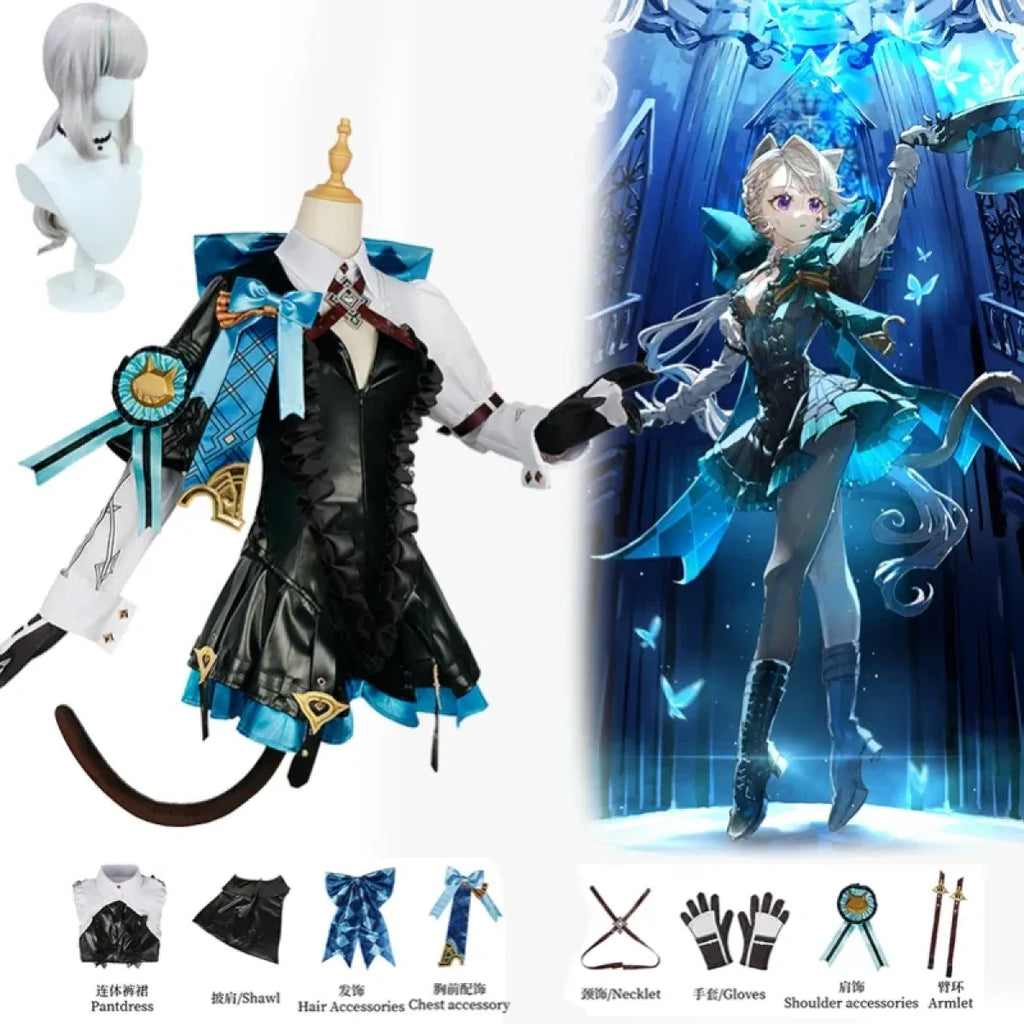 Lynette Cosplay Costume - Full Set with Wig - Dresses - 1