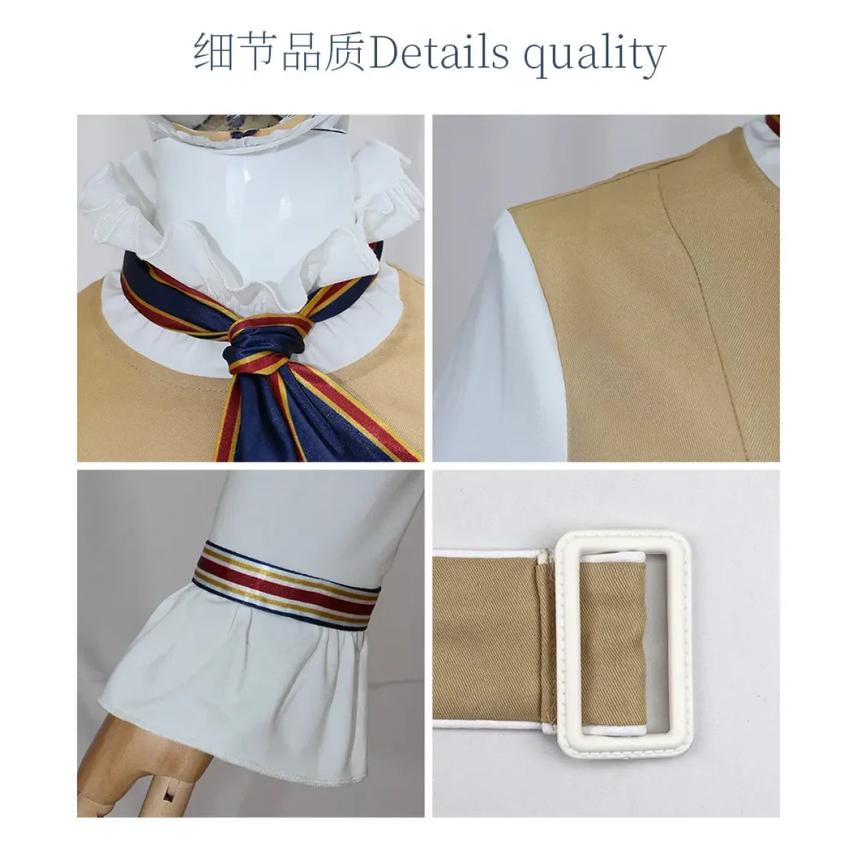 M3GAN 2.0 Cosplay Dress – Brown Uniform Set for Women & Girls - All Dresses - Sets - 4