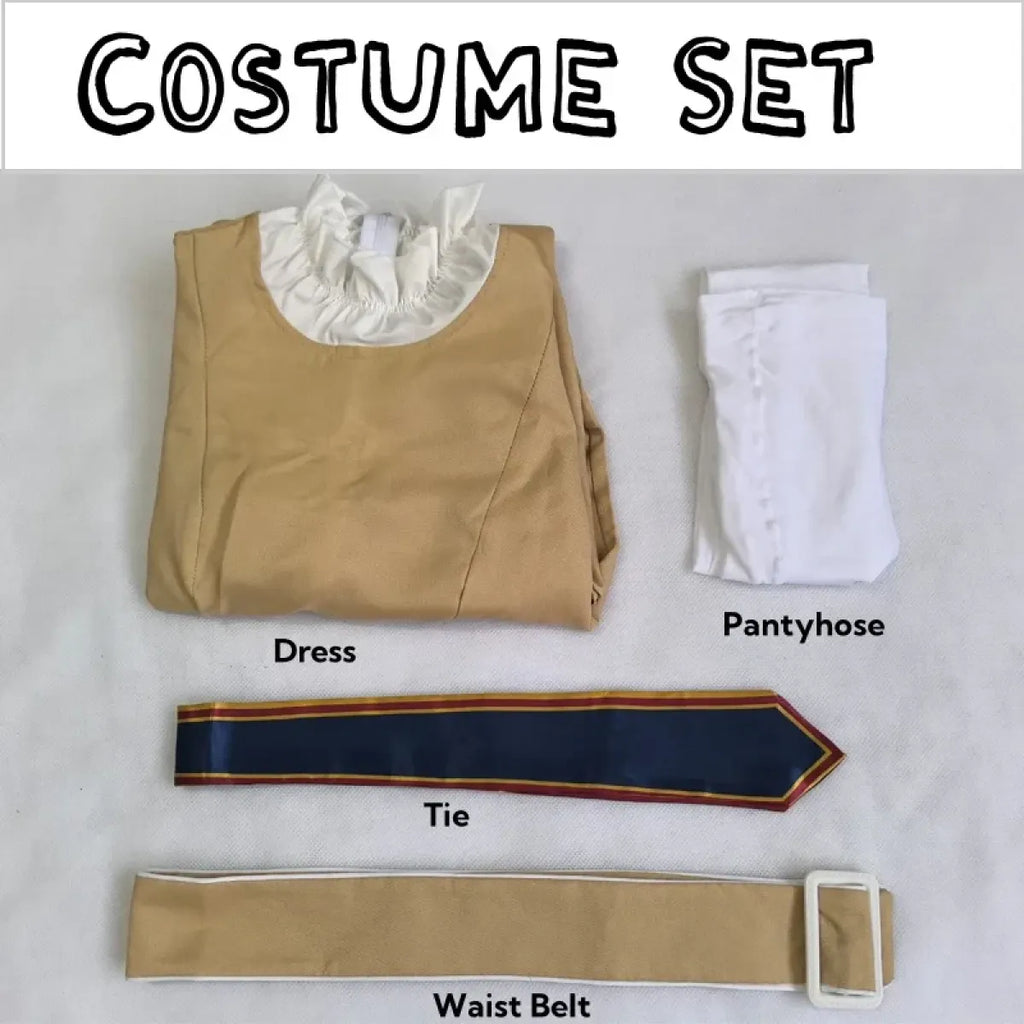 M3GAN 2.0 Cosplay Dress – Brown Uniform Set for Women & Girls - All Dresses - Sets - 5