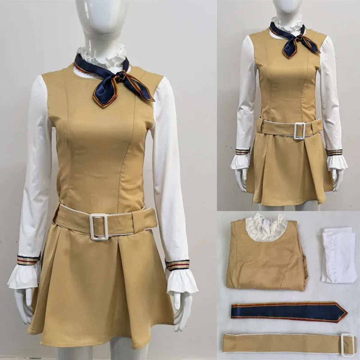 M3GAN 2.0 Cosplay Dress – Brown Uniform Set for Women & Girls - All Dresses - Sets - 3