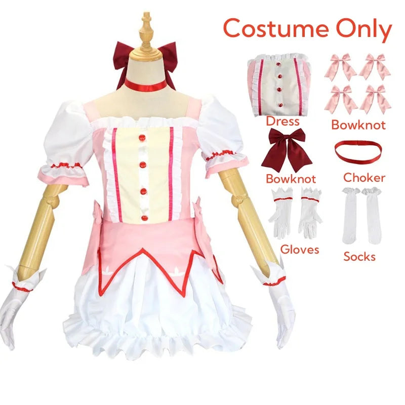 Madoka Kaname Cosplay Costume – Puella Magi Dress with Wig - S / Costume Only - All Dresses - Costumes - 2024 - 16