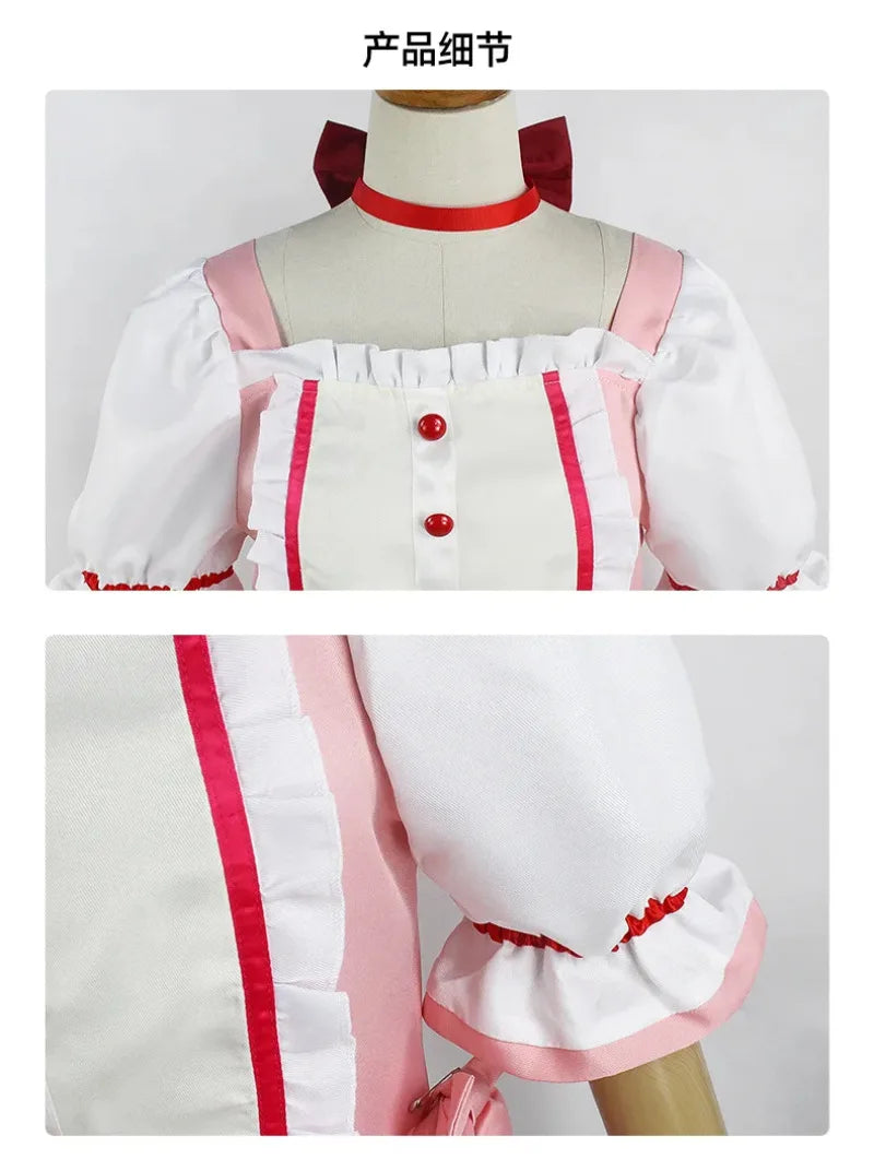 Madoka Kaname Cosplay Costume – Puella Magi Dress with Wig - All Dresses - Costumes - 2024 - 8 - Worldwide Shipping