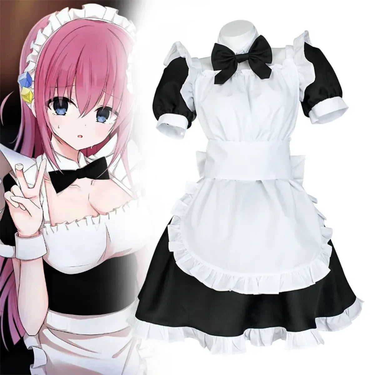 Bocchi the Rock Maid Cosplay Dress Set - All Dresses - Cosplay Outfit - 2