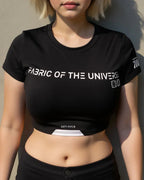 CRTT-Type B Black Slim Fit Crop Tee