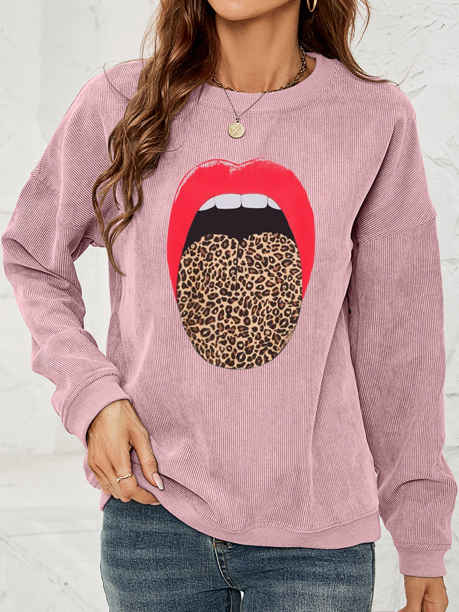 Round Neck Dropped Shoulder MAMA Graphic Sweatshirt - T-Shirts - Shirts & Tops - 3 - 2024