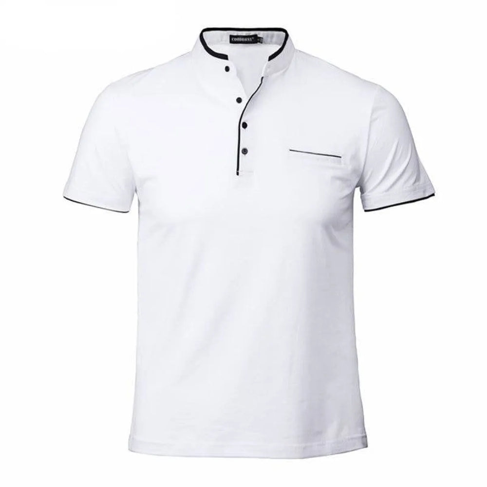 Mandarin Collar Active Shirt - T-Shirts - 1