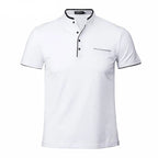 Mandarin Collar Active Shirt - T-Shirts - 1