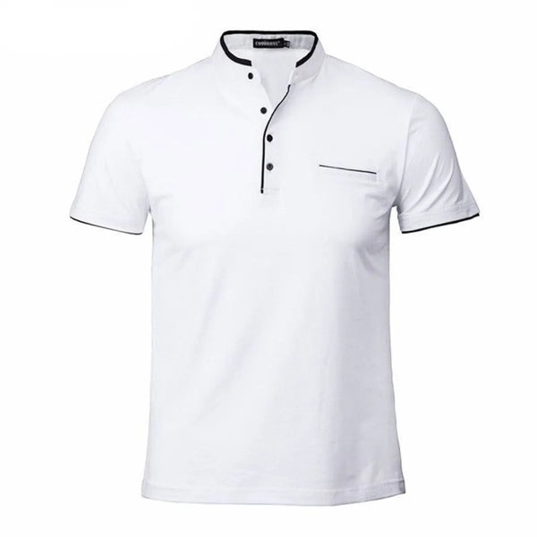 Mandarin Collar Active Shirt - T-Shirts - 1