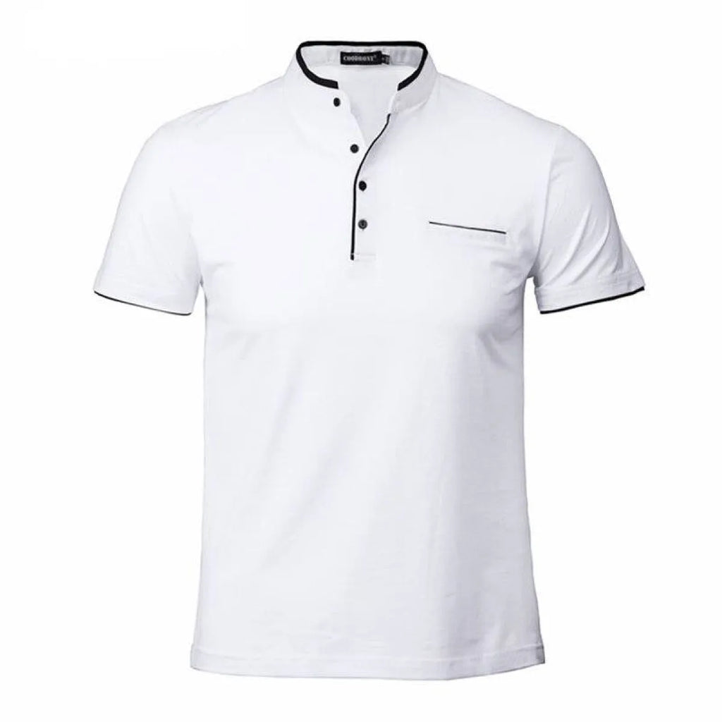 Mandarin Collar Active Shirt - T-Shirts - 6