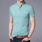 Mandarin Collar Active Shirt - T-Shirts - 9