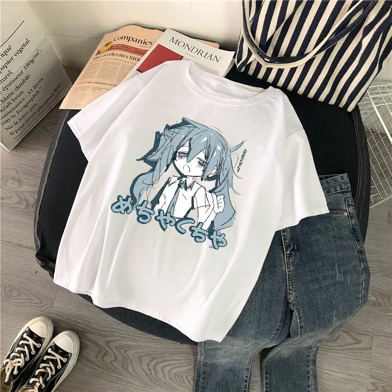 Manga Melancholy Tee – Casual Shirt - White / XXL - T-Shirts - Shirts & Tops - 2 - 2024