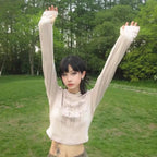 Gothic Print Hoodie – Y2K E-Girl Long Sleeve Harajuku Top - Hoodies & Sweatshirts - Hooded - Hoodies - 3