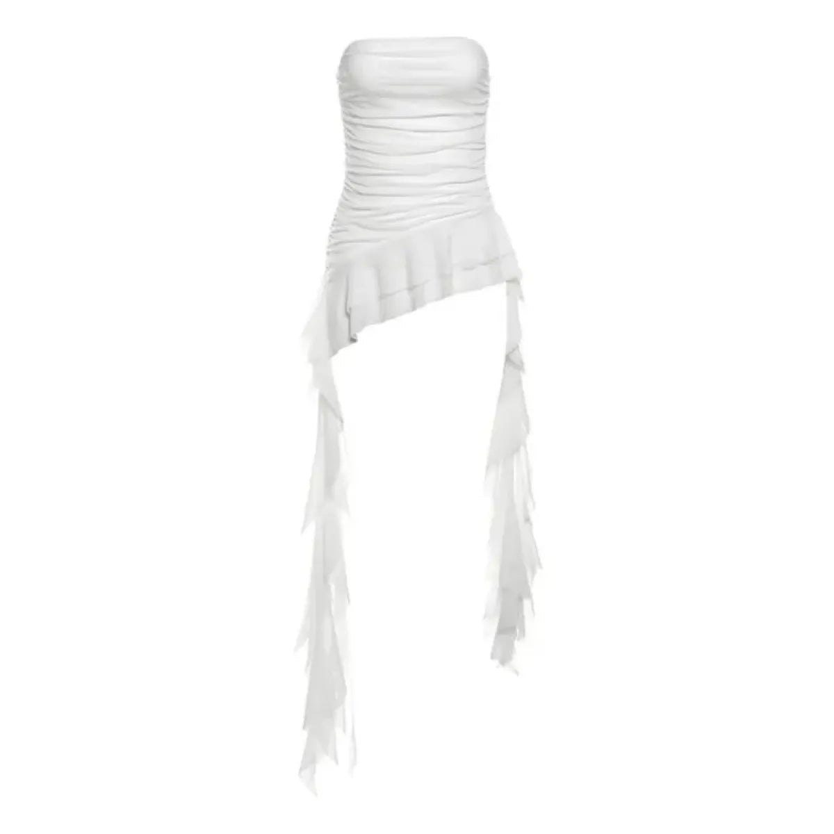 Strapless Ruffle Hem Top – Harajuku Summer Fairy Kei Style - Best Sellers - Strapless - Off-Shoulder - Tops - 8