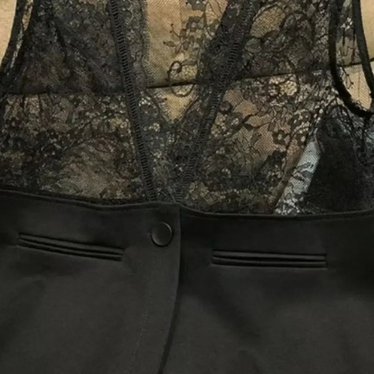 Lace Patchwork Peplum Vest – Elegant Gothic Lolita Sleeveless Top - Tops & Tees - Tops - 4