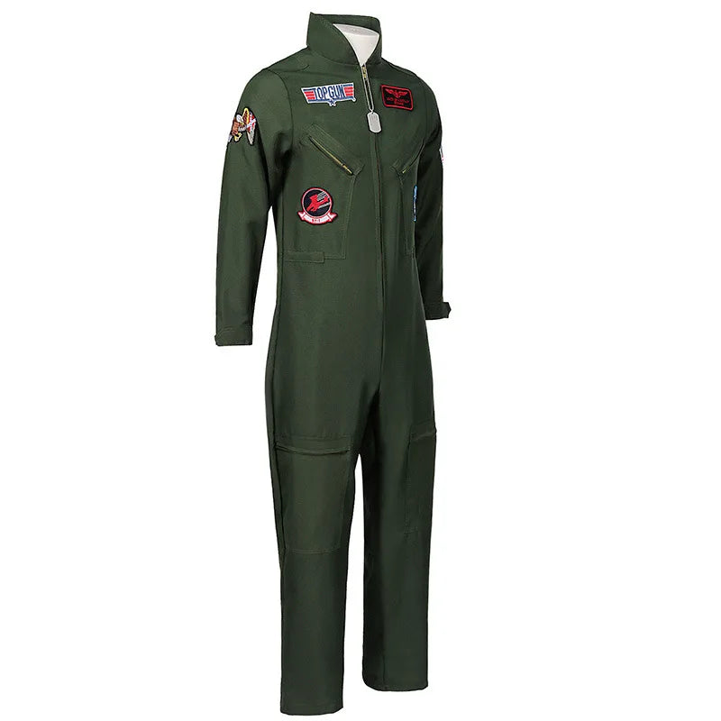 Top Gun Maverick Flight Suit – Pilot Cosplay Costume with Glasses - Cosplay - Costumes - 2024 - 3 - Worldwide Shipping