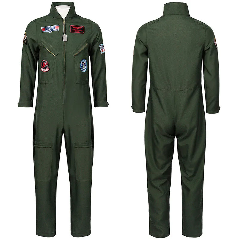 Top Gun Maverick Flight Suit – Pilot Cosplay Costume with Glasses - Cosplay - Costumes - 2024 - 2 - Worldwide Shipping