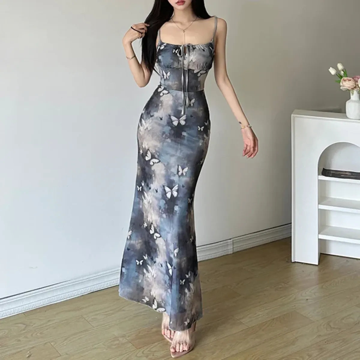Butterfly Cloud Mesh Maxi Dress - All Dresses - Maxi Dress - 3