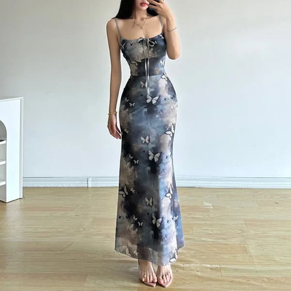 Butterfly Cloud Mesh Maxi Dress - All Dresses - Maxi Dress - 1