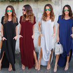 Short Sleeved Maxi Dress - All Dresses - 10