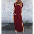 Short Sleeved Maxi Dress - All Dresses - 15