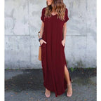 Short Sleeved Maxi Dress - All Dresses - 15