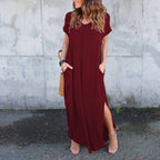 Short Sleeved Maxi Dress - All Dresses - 4