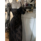 Harajuku Grunge Lace Bandage Maxi Dress - All Dresses - Maxi Dress - 1