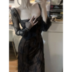 Harajuku Grunge Lace Bandage Maxi Dress - All Dresses - Maxi Dress - 3