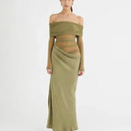 Y2K Sheer Patchwork Off-Shoulder Maxi Dress - All Dresses - Maxi Dress - 10