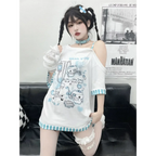 Medical Meow Tee – Kawaii Nurse Cat Graphic Oversized T-Shirt - T-Shirts - 1