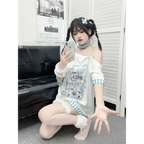 Medical Meow Tee – Kawaii Nurse Cat Graphic Oversized T-Shirt - T-Shirts - 3