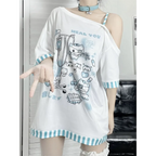 Medical Meow Tee – Kawaii Nurse Cat Graphic Oversized T-Shirt - T-Shirts - 5