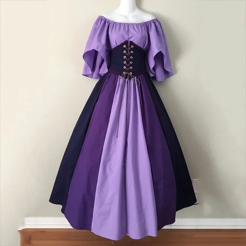 Medieval Renaissance Dress – Corset Gown Plus Size Cosplay - Purple / S - All Dresses - Costume Dresses - 2024 - 11