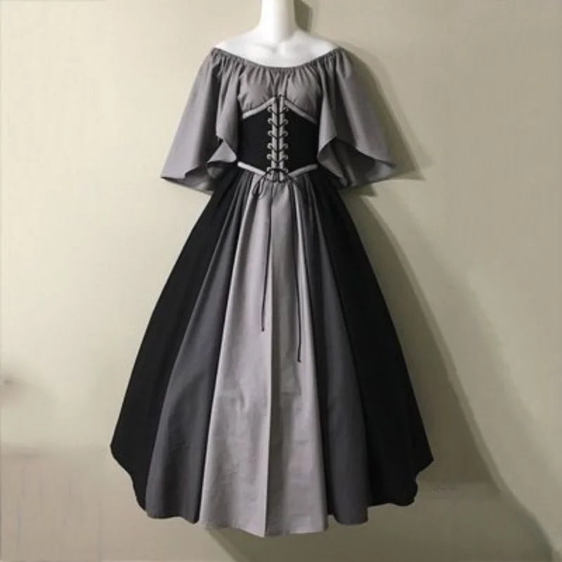 Medieval Renaissance Dress – Corset Gown Plus Size Cosplay - Gray / S - All Dresses - Costume Dresses - 2024 - 10