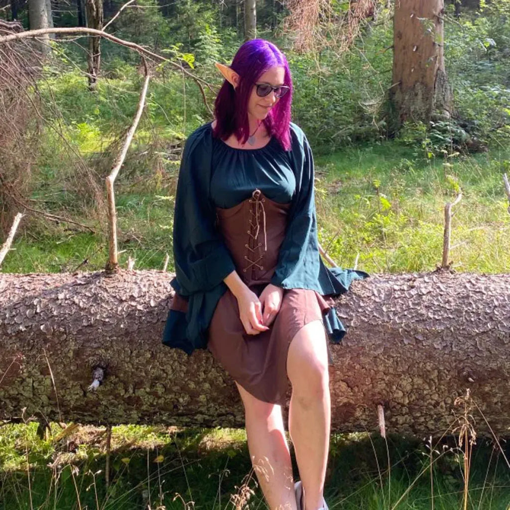 Medieval Renaissance Dress – Full Sleeve Costume with Corset - All Dresses - Cosplay - 3