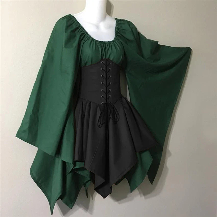 Medieval Renaissance Dress – Full Sleeve Costume with Corset - Green / S - All Dresses - Costume Dresses - 2024 - 7