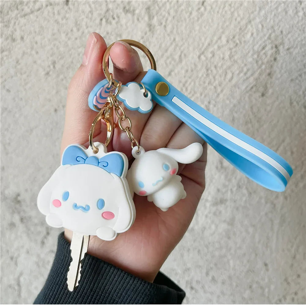 Kawaii Sanrio Anime Key Cover - Kuromi My Melody Cinnamoroll - Cinnamoroll 1 / 2.5 cm - Anime - Apparel & Accessories